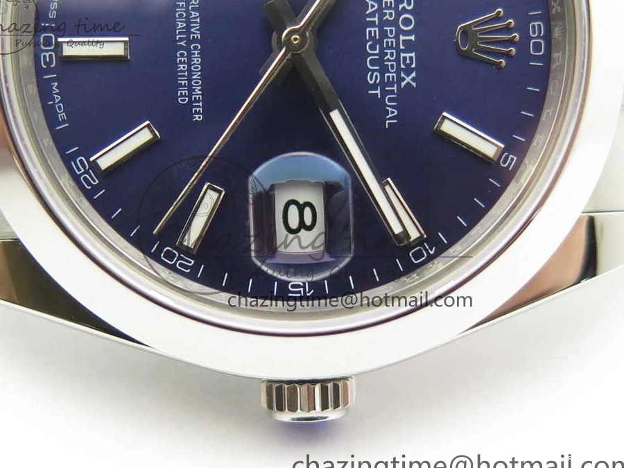 0204 DateJust II 126334 41mm SS BP 1:1 Best Edition Blue Dial Sticks Makers on Oyster Bracelet Bright 3322